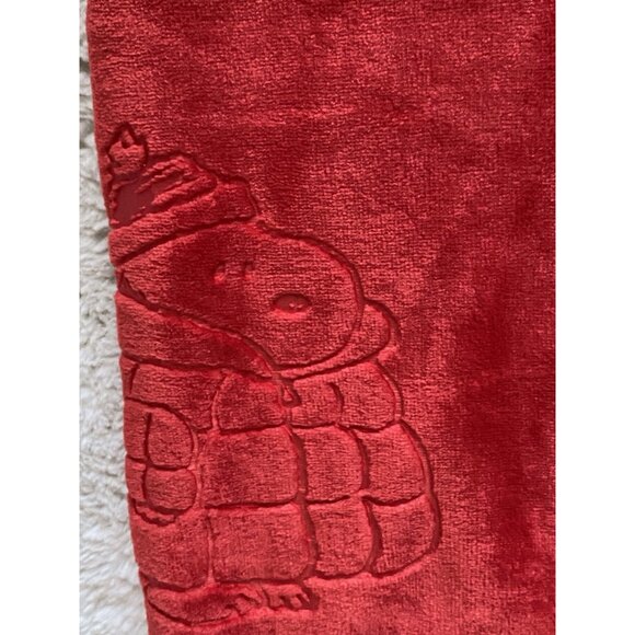 Peanuts Snoopy Embossed Puffer Jacket Puffy Coat Soft Throw Blanket 50 X 70” Red - Picture 7 of 15